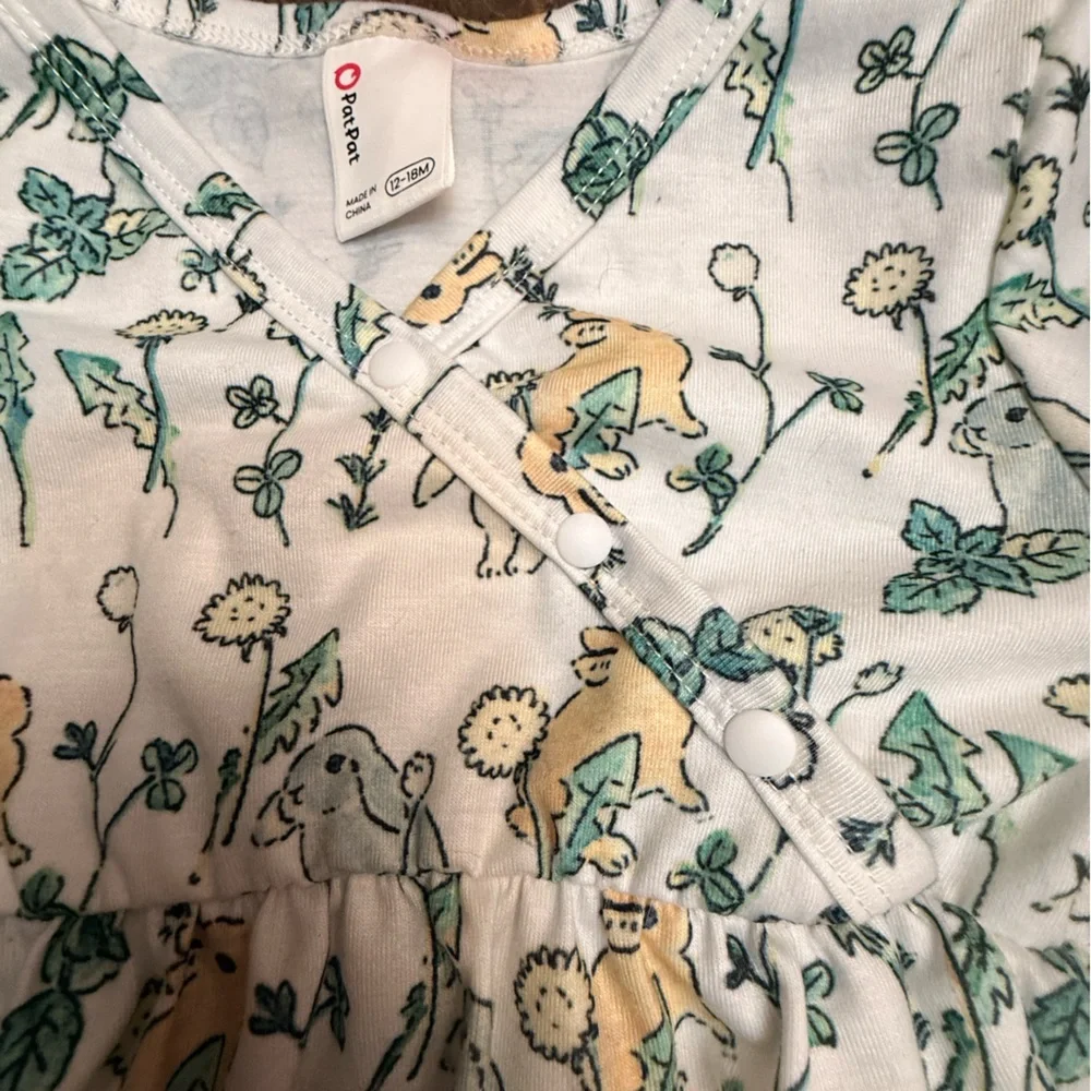 Baby Girl Clothes Floral Print Jumpsuit 12-18 months Easter bunny 🐰 EUC!